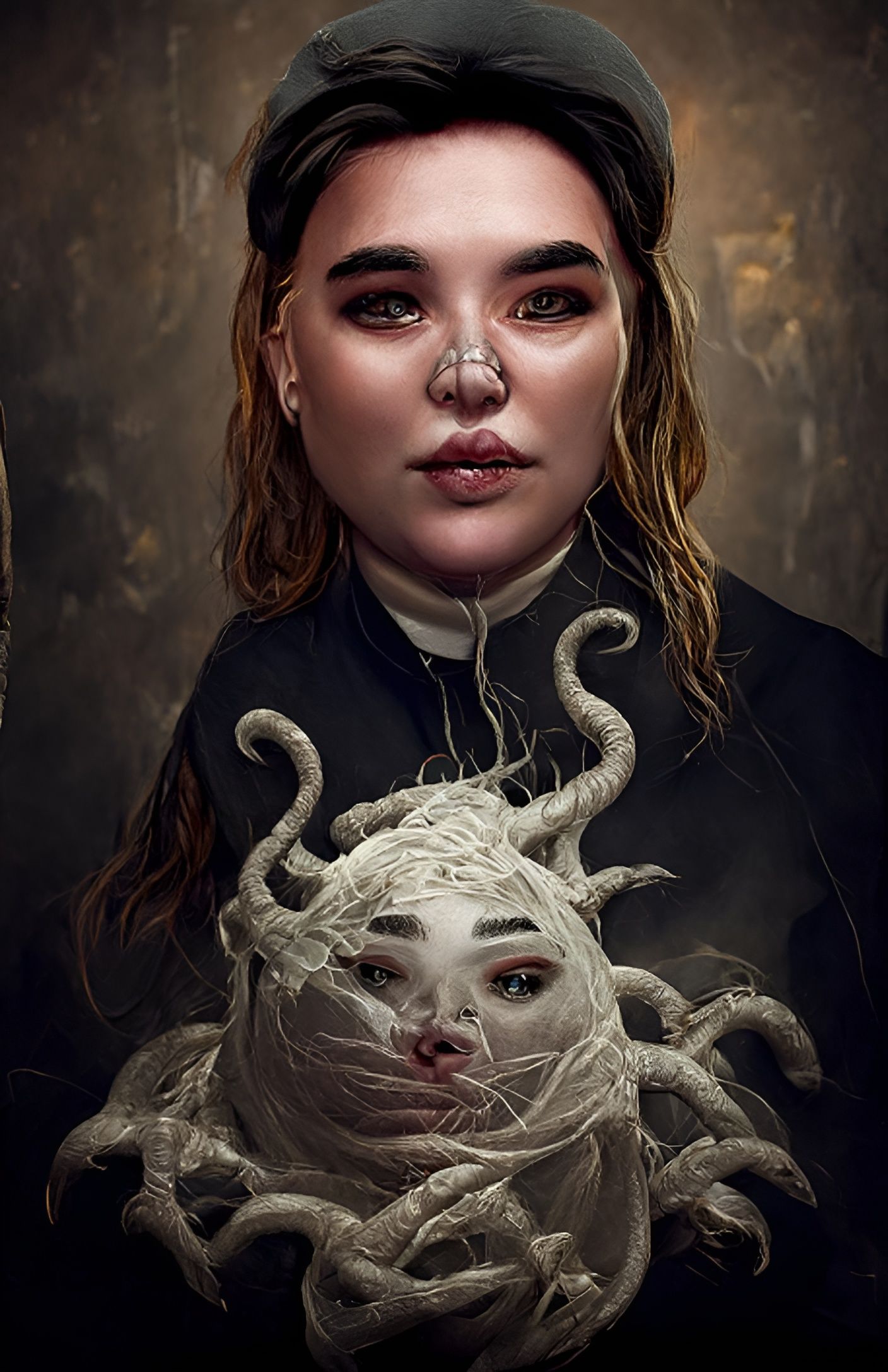 Florence Pugh with Eldritch Creature Portrait