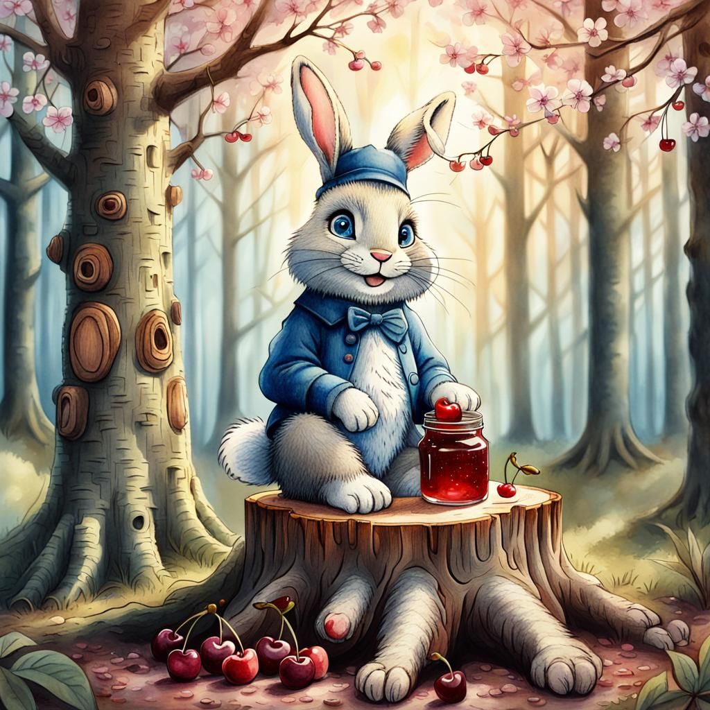 (acrylic illustration of a super cute little gorgeous happy ...