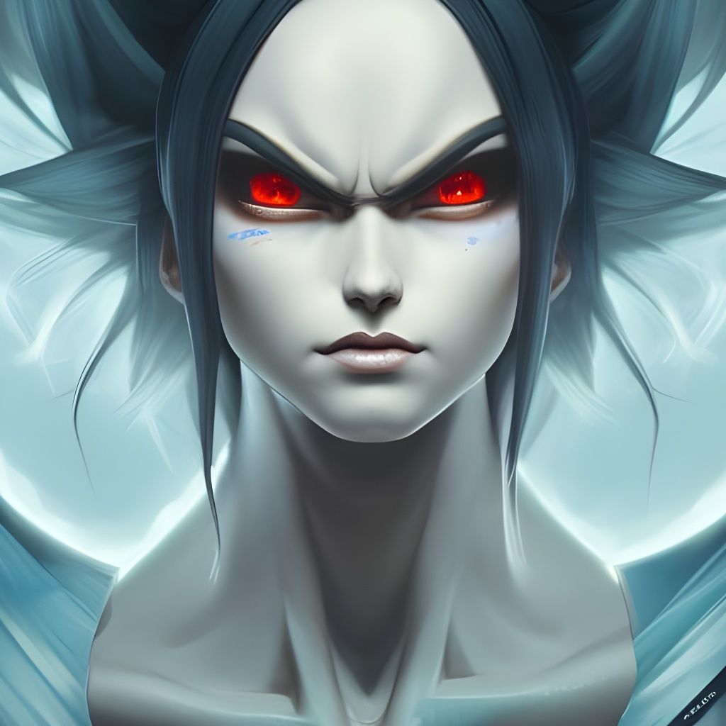Saiyan Witch Portrait in Hyperdetailed Style