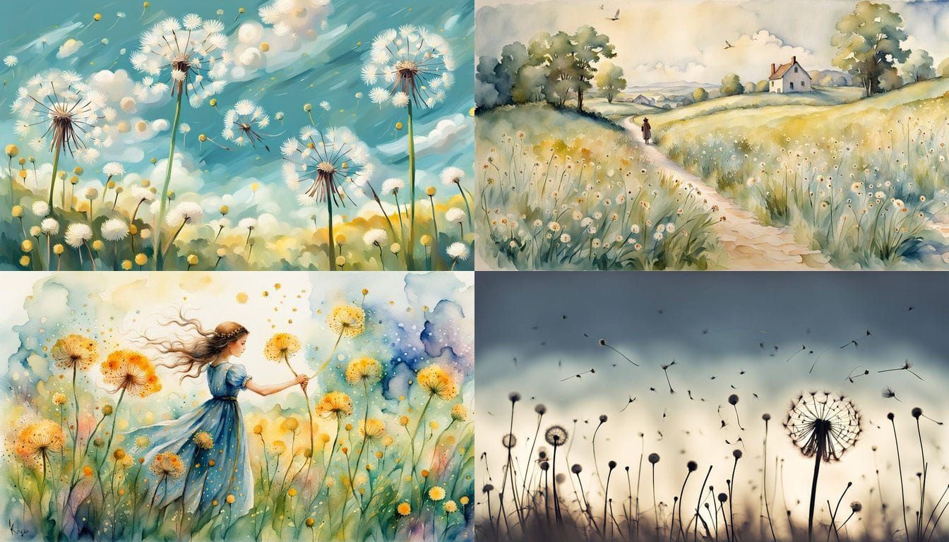 Dandelions Dancing in the Gentle Breeze