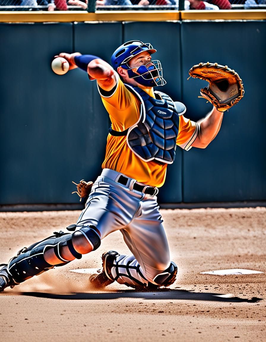 Throwing the ball back to the pitcher