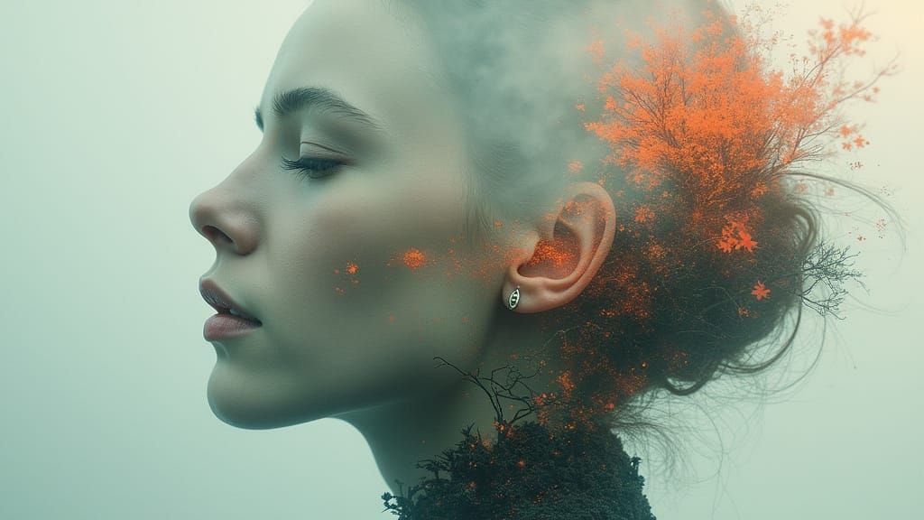 Surreal Double Exposure Captures Fragile Moments