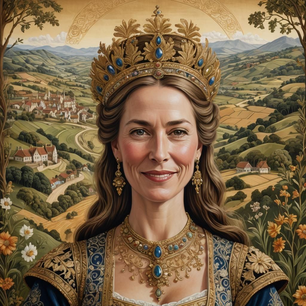 Queen Emma of Austrasia Portrait in Kentish Style