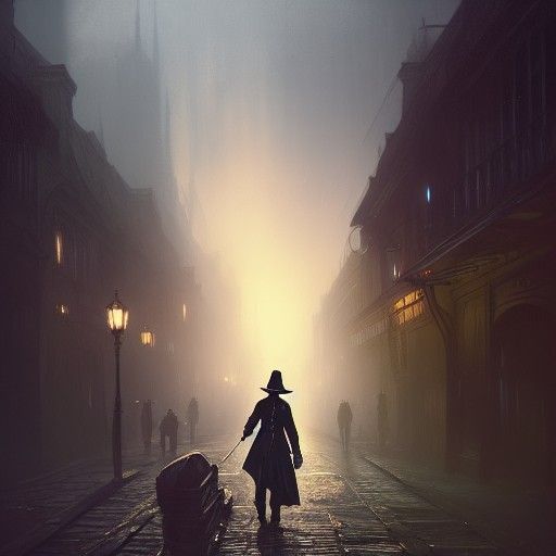 Jack the Ripper in Dark Fantasy Art Style