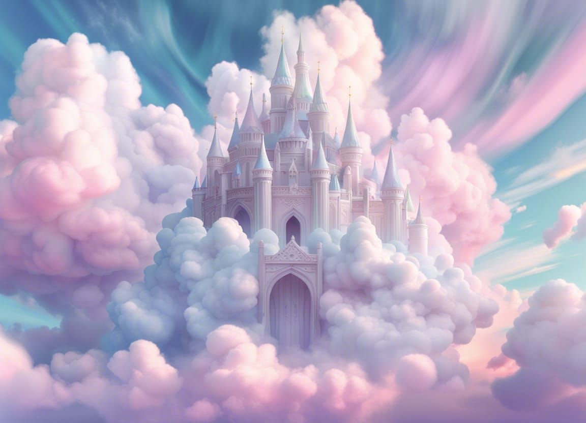 Ethereal Cloud Castle in Sky Kingdom