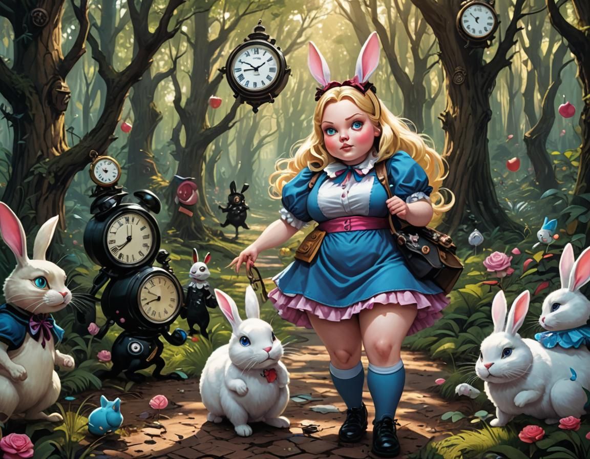 Alice in Wonderland Android in Candy Art Style