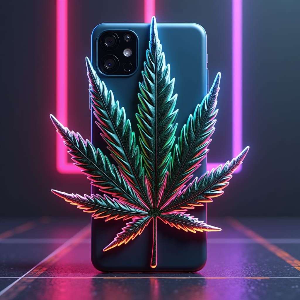 GTA V Phone Case: Marijuana Leaf Design in Detailed Matte Pa...