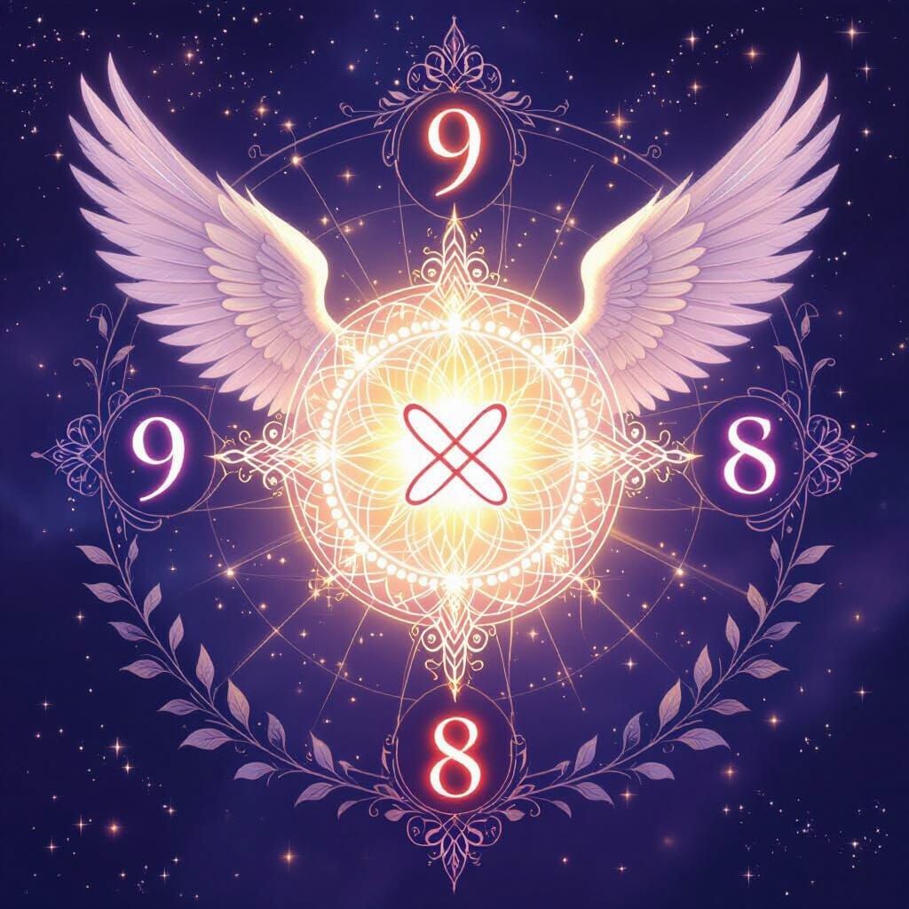 Mystical Angelic Mandala with Sacred Geometry