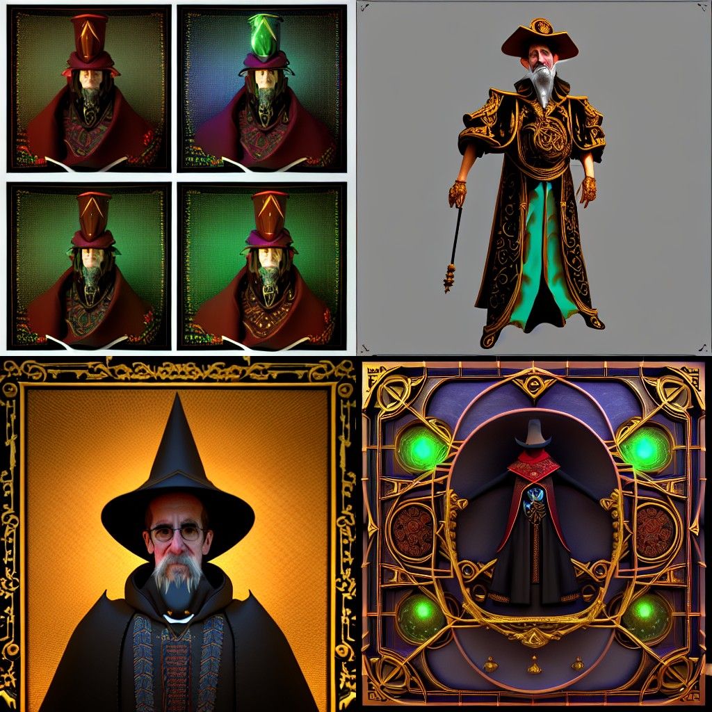 Magicpunk Archmage Rendered in 3D