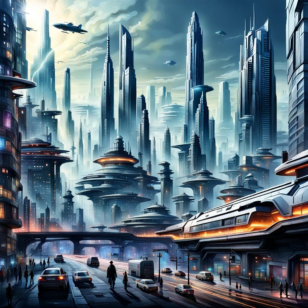 Futuristic Science Fiction Cityscape