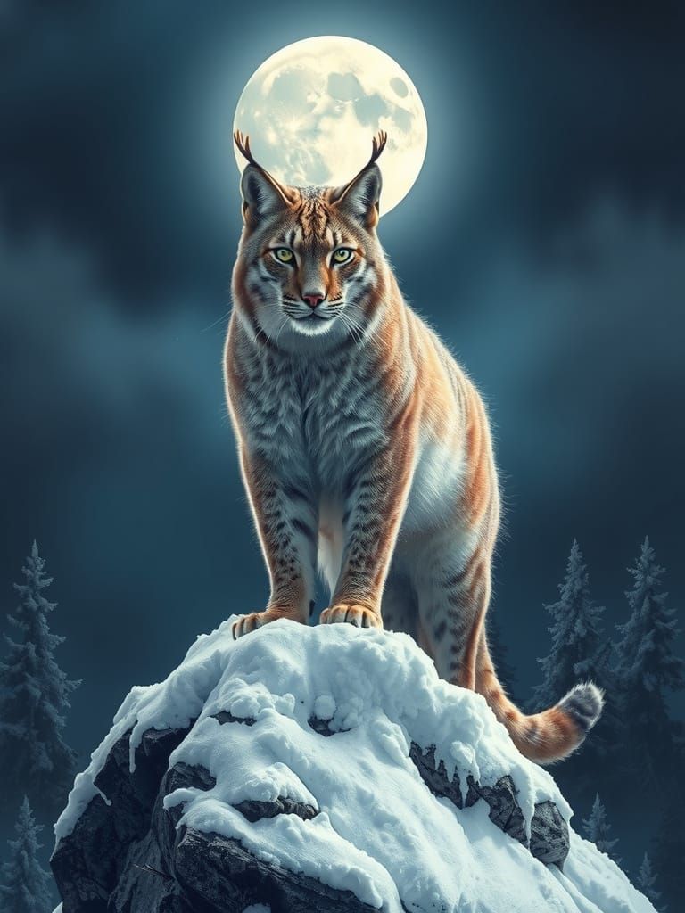 Moonlit Monarch in Serene Majesty