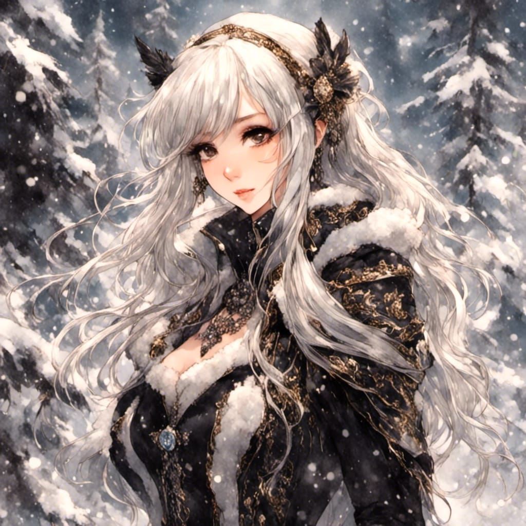 Hyperrealist Figure Kneeling in Rainy Landscape