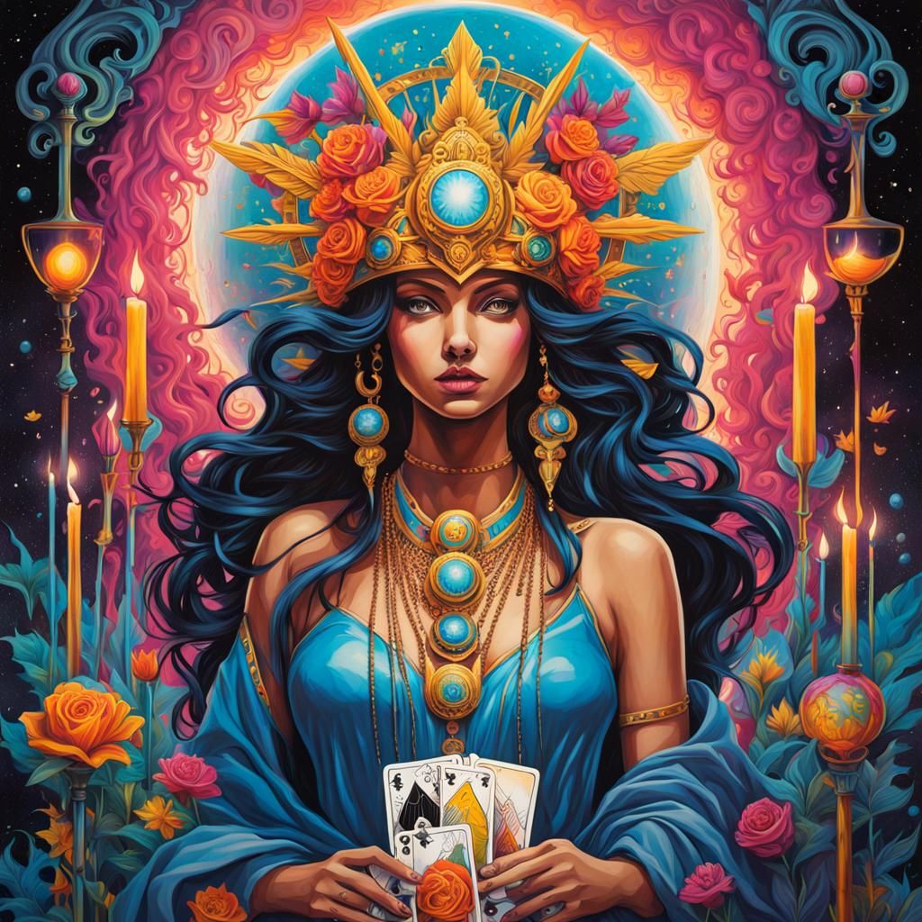 Arcturiana Tarot Card in Graffiti Art Style