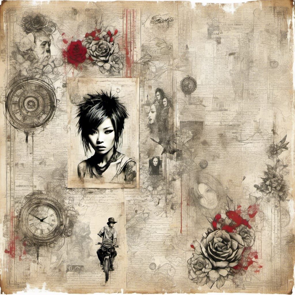 Grunge Style Lined Journal Paper Texture