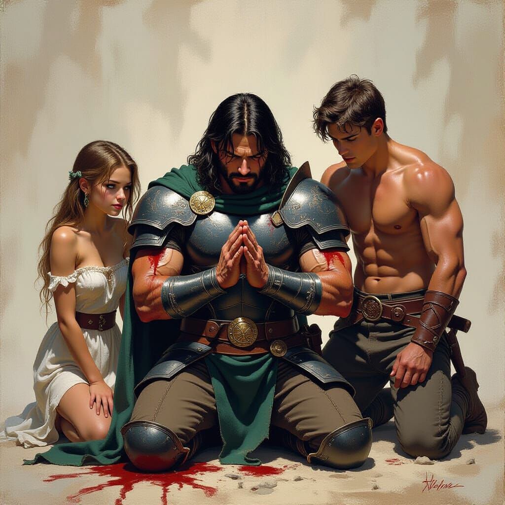 Wounded Lawyer Warrior in Prayer: A Dramatic Scene