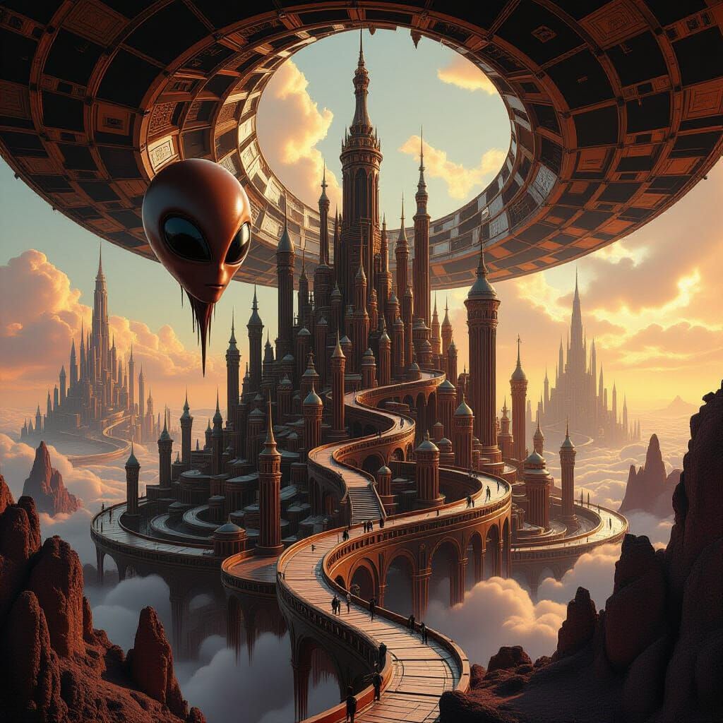 Chocolate Alien City with Impossible Geometry