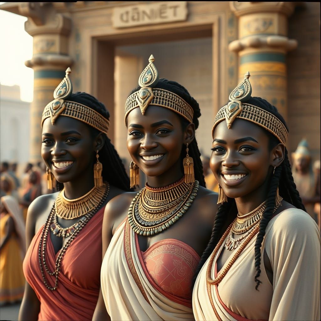 Babylonian Princesses: Photorealistic Cinematic Film Still