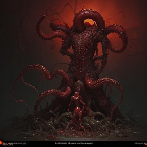 Monstrous Fungus Action Figure in Body Horror Style