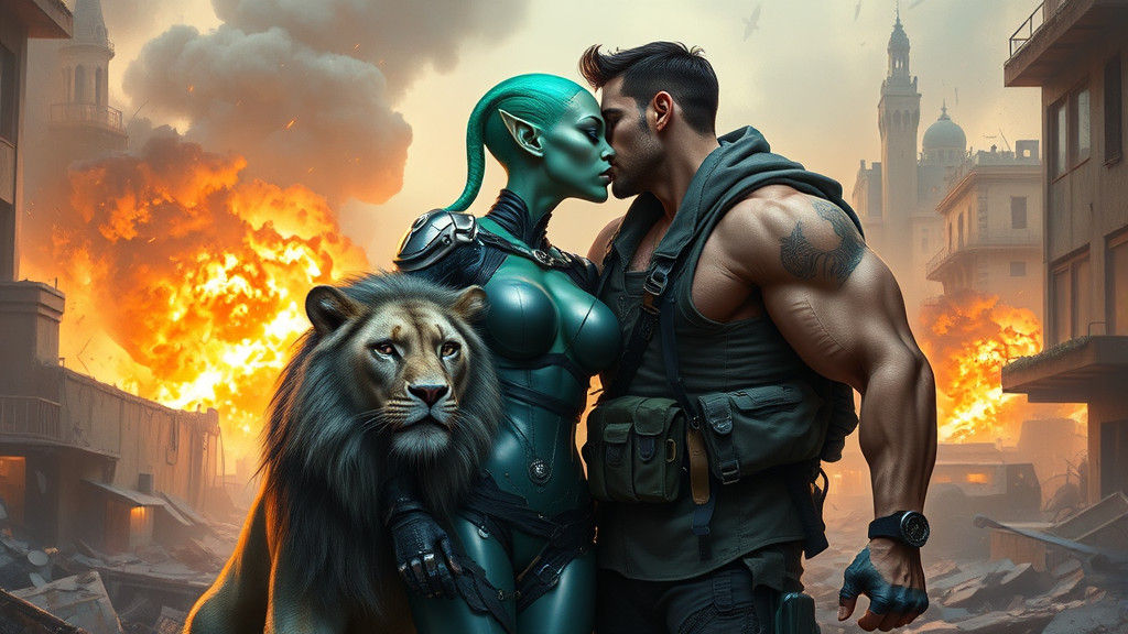 Alien Romance in War-Torn Cityscape