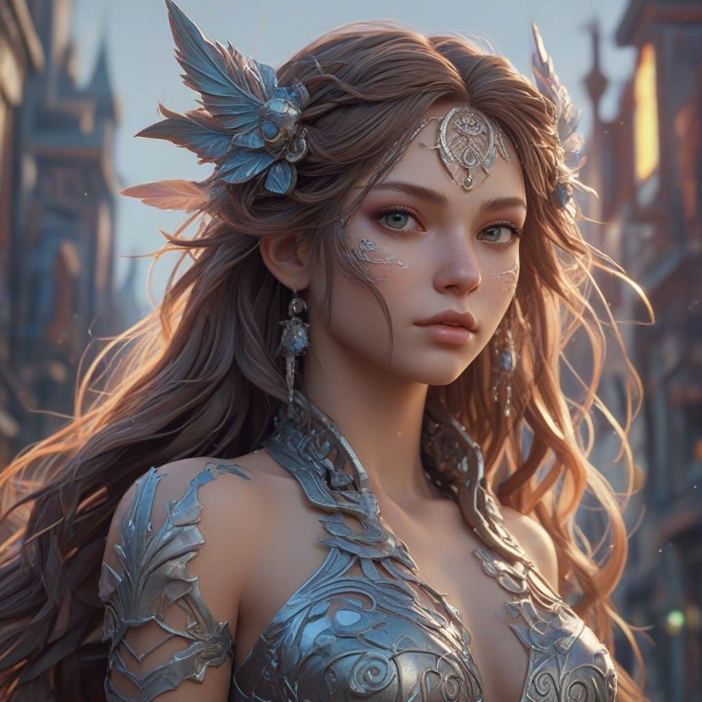 Ethereal Fantasy Portrait in Unreal Engine 5 Style