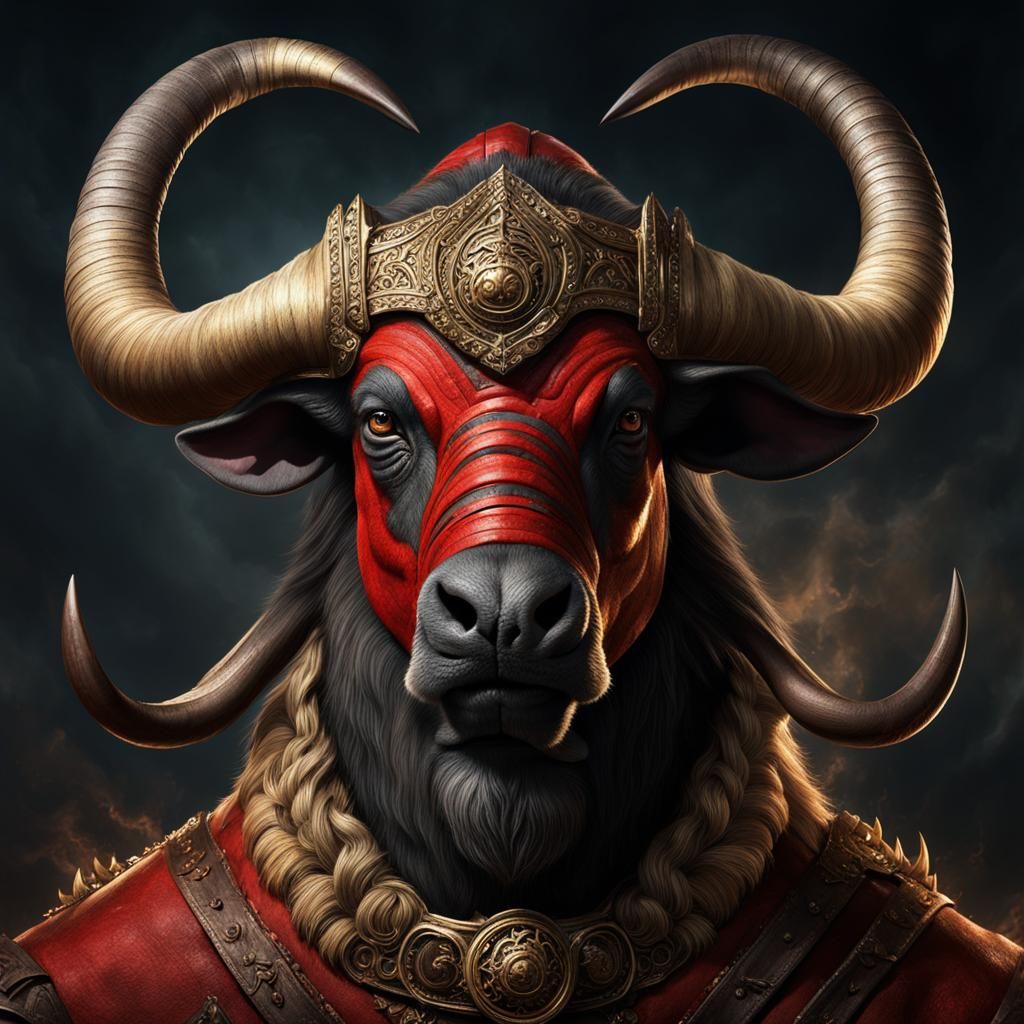 Earthen Minotaur in Dark Fantasy Style