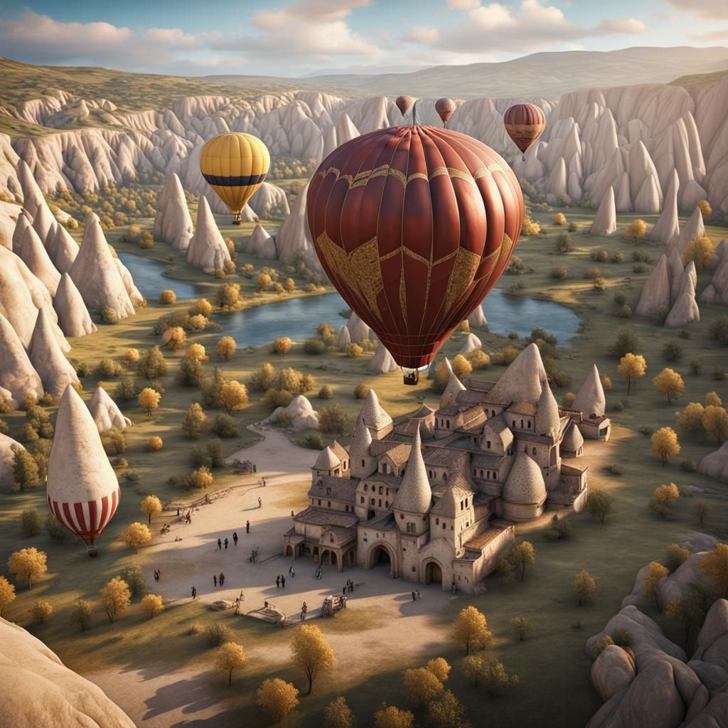 Goreme Hot Air Balloon Ride: Fantasy Concept Art