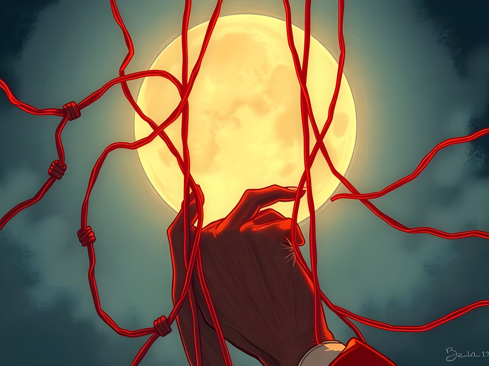 Red Strings of Fate Illustration