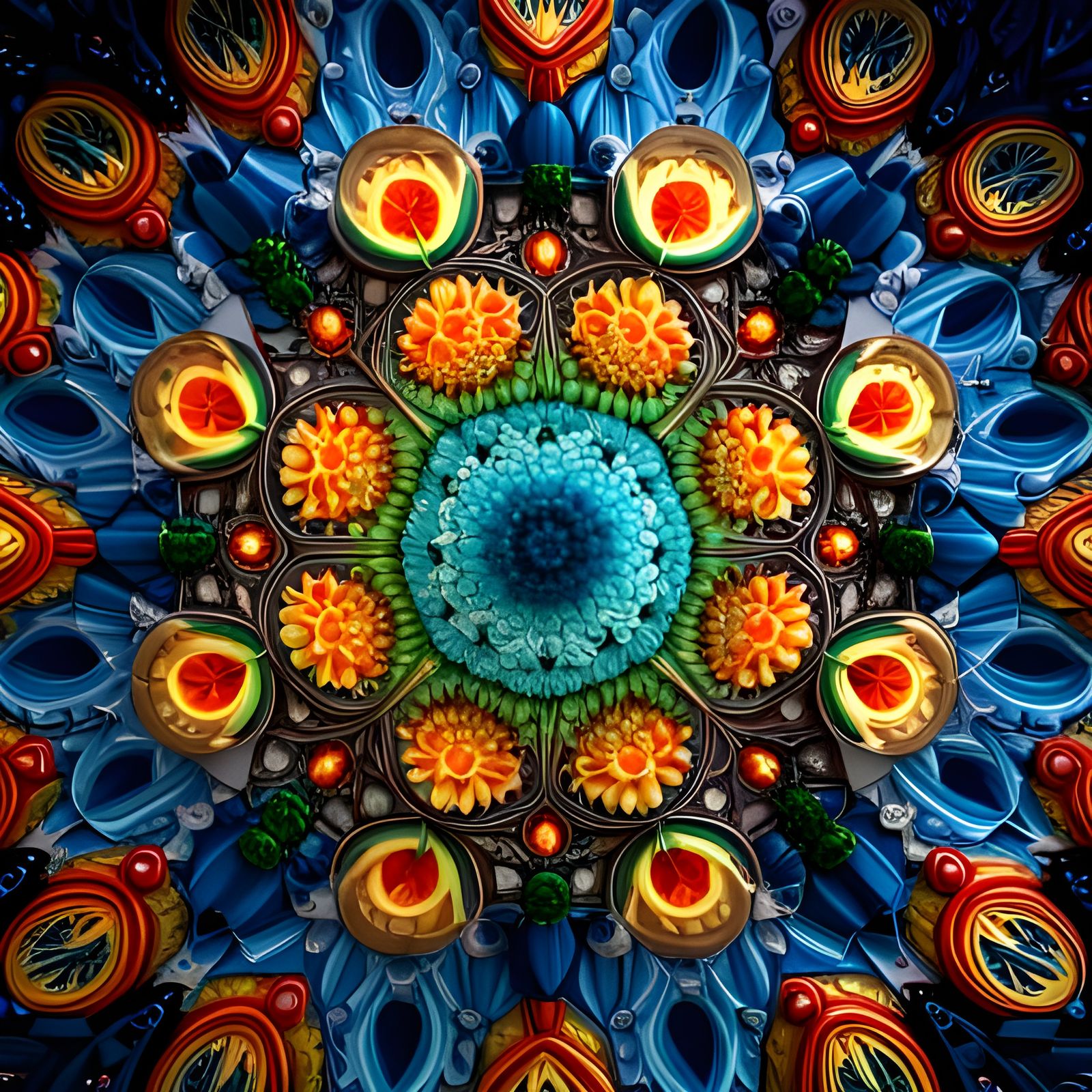 Detailed 3D Kaleidoscopic Render in Octane