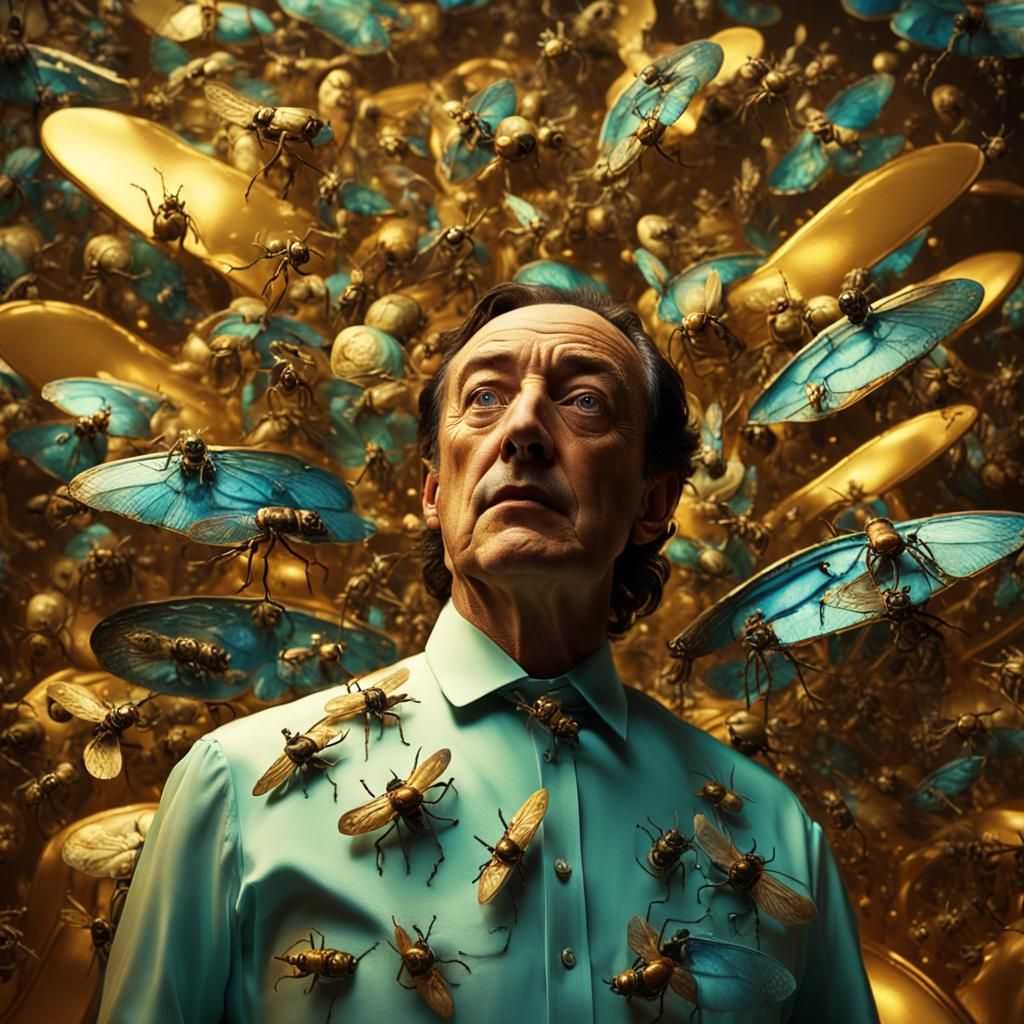 Surreal Insect Metamorphosis in a Dreamlike Style