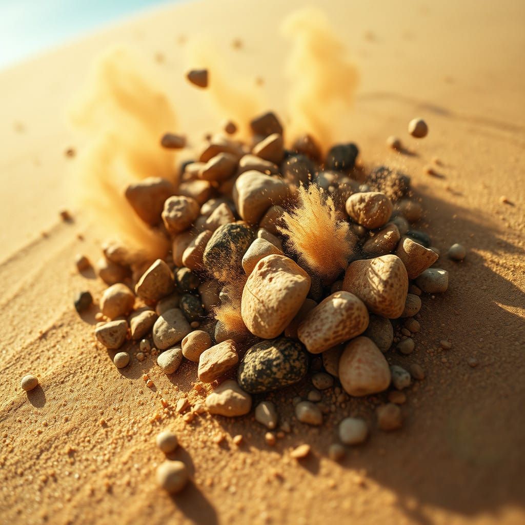 Mesmerizing Pebble Tumble in High-Speed Whirlwind