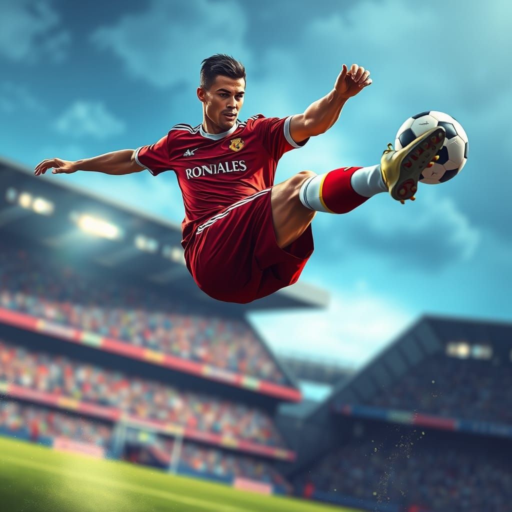 Cristiano Ronaldo Performs Epic Bicycle Kick in Dynamic Digi...