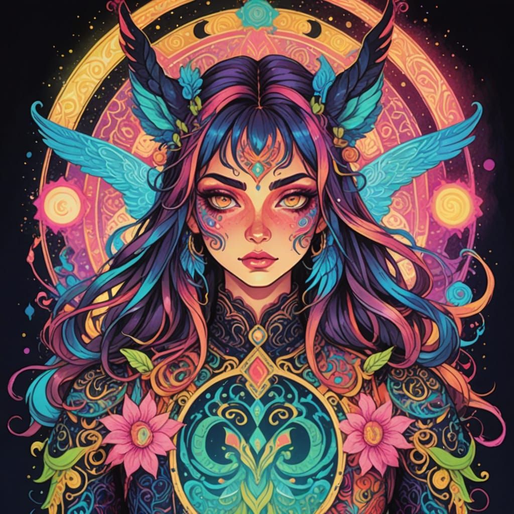 Supernatural Fantasy Creature in Whimsical, Dreamy Comic Boo...