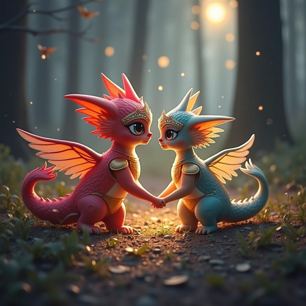 Majestic Winged Warrior Queen in Ethereal Fantasy Style