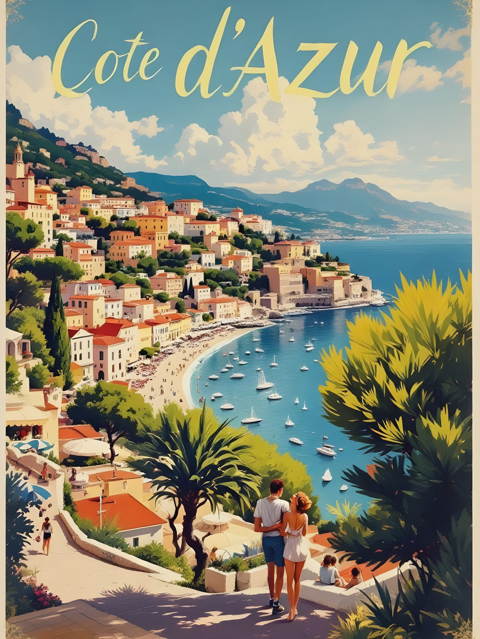 Vintage Travel Poster of the Côte d'Azur