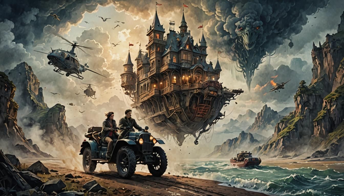 Friends on a Journey: Watercolour Digital Painting