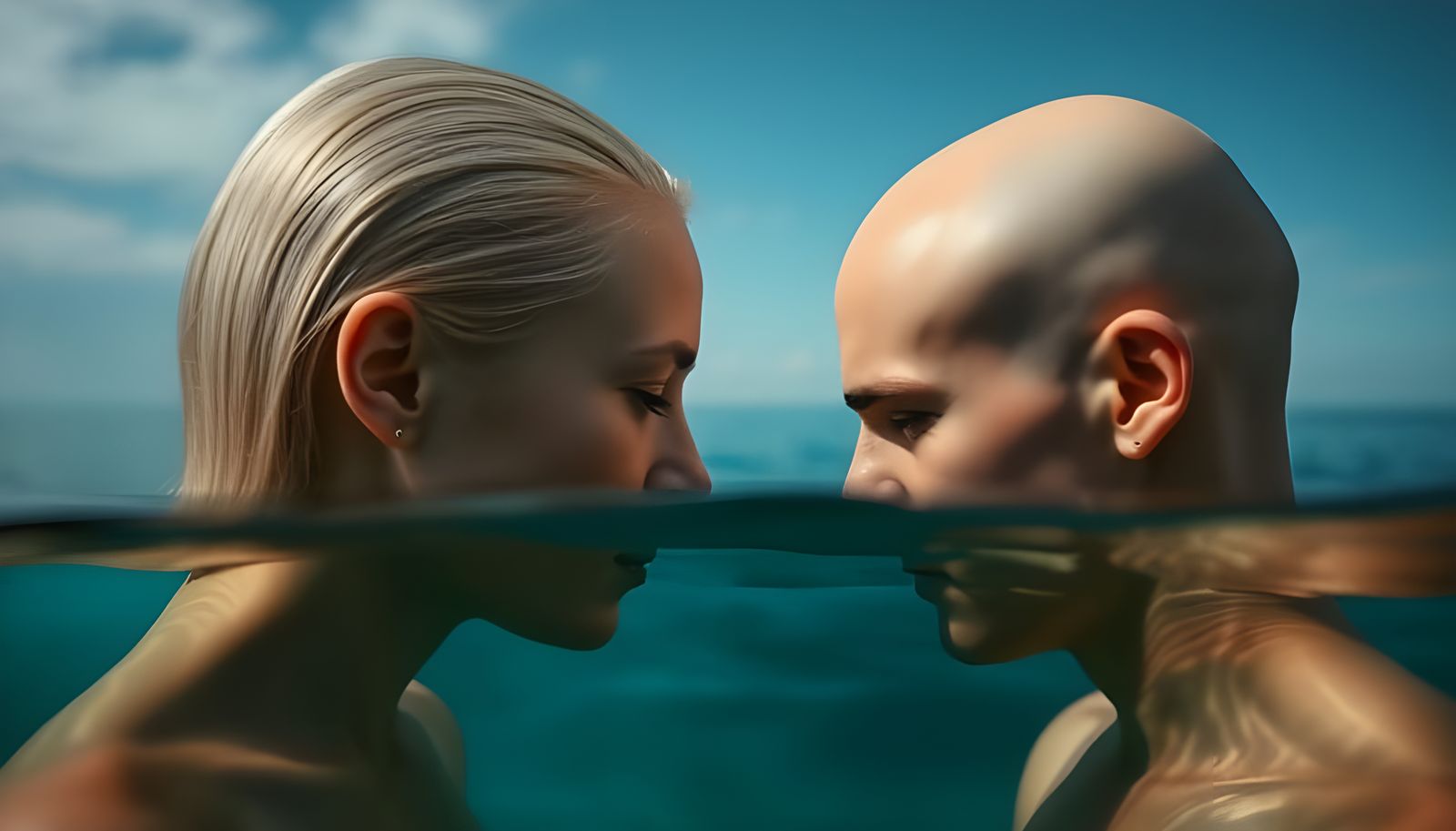 Vivid Silhouetted Double Portraits of Contrasting Figures