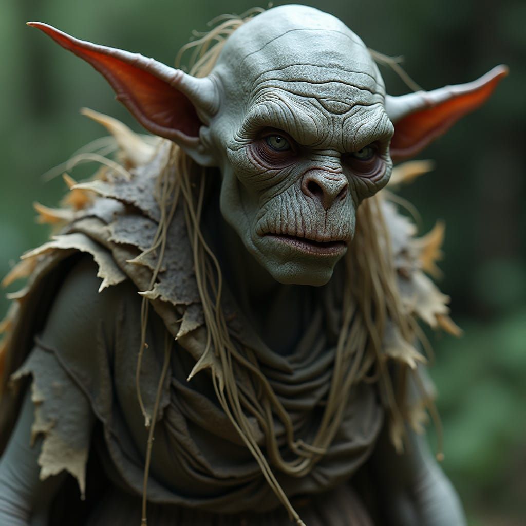 Ancient Ogre Woman in Dark, Atmospheric Style