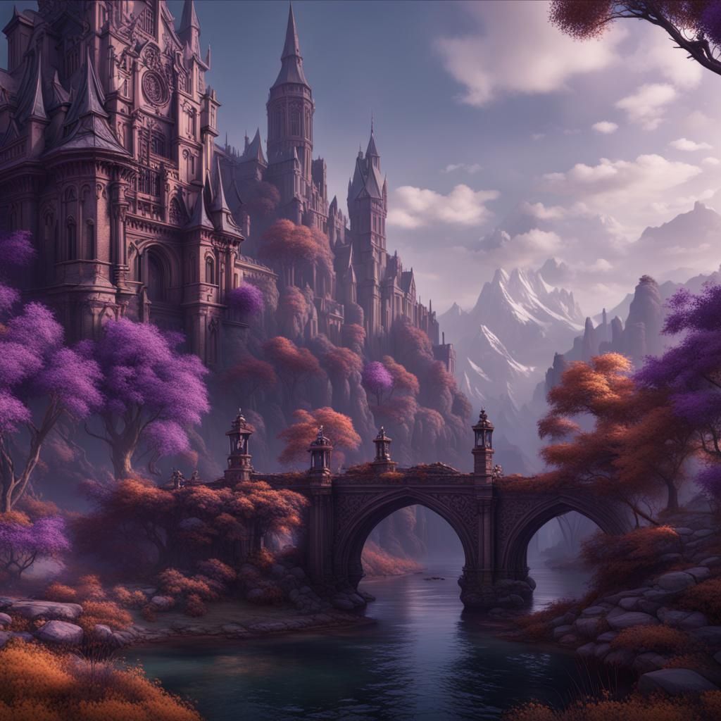 Fantastical Castle Concept Art in Deep Color