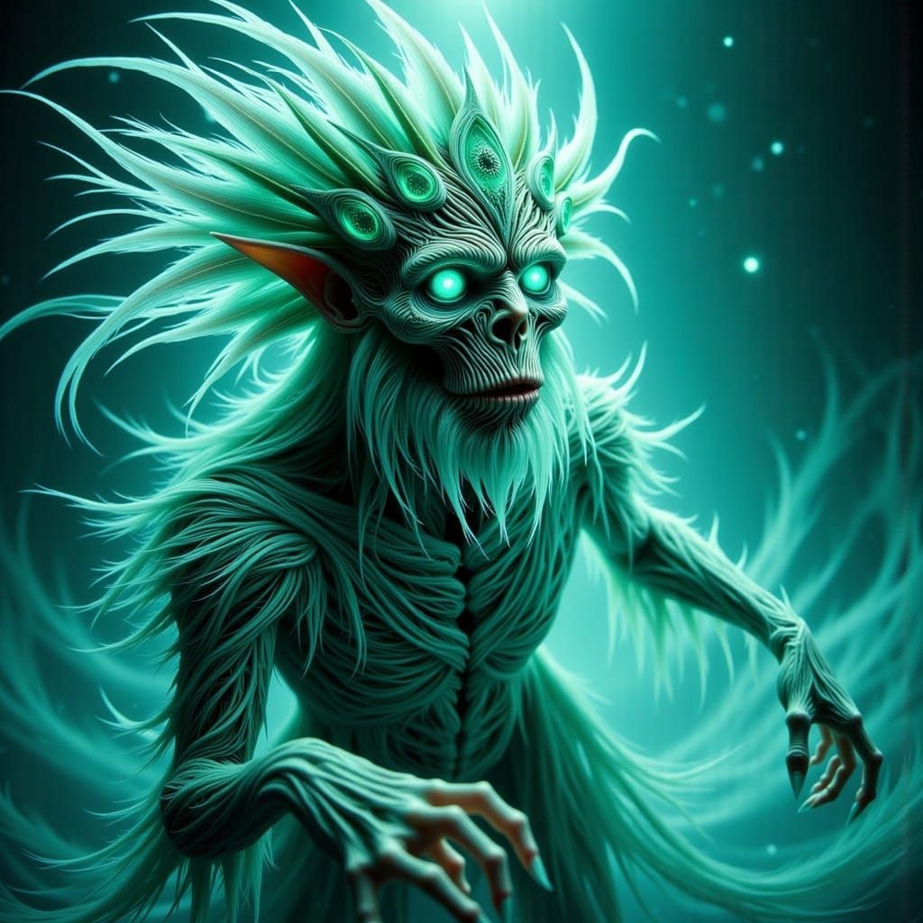 Mystical Murloc Warrior Emerges from the Misty Waters