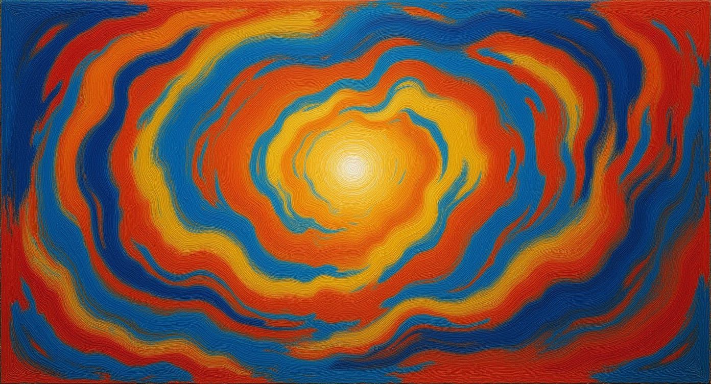 Abstract Painting of Diverse Ideologies Coexisting Harmoniou...