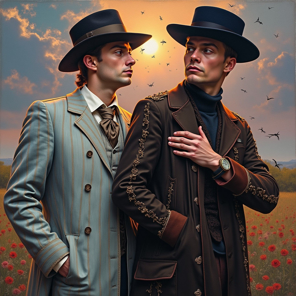 Surreal Painting with Magical Particles in Hyperrealism