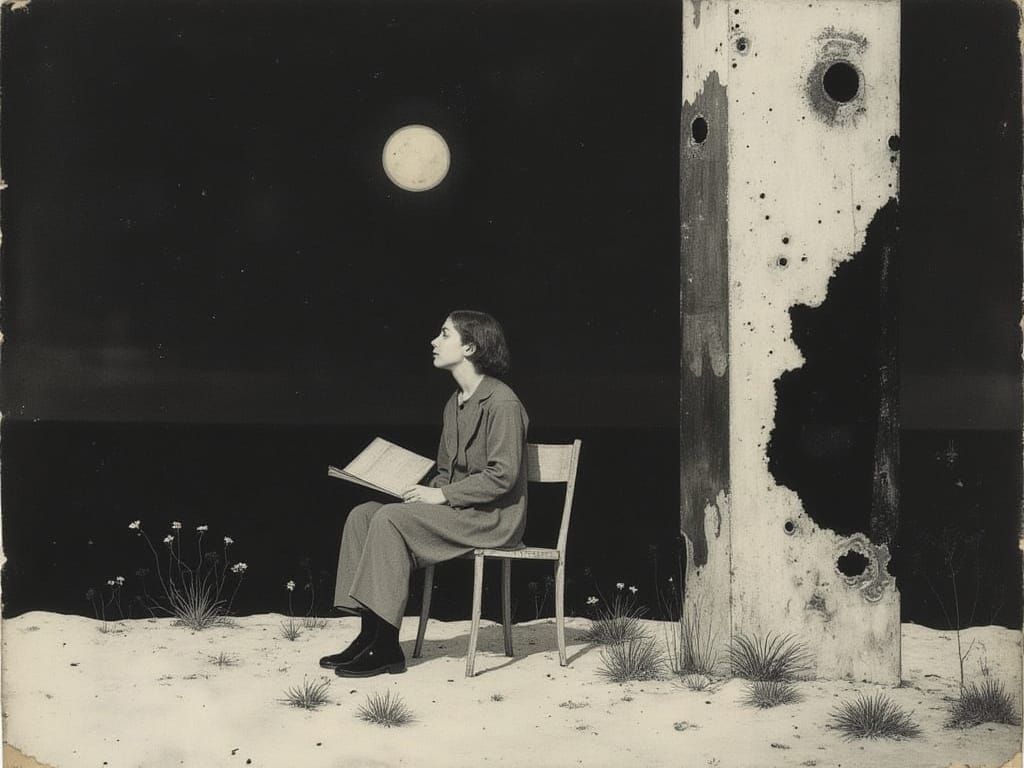 Quiet Moment with Wildflowers in a Rural Landscape