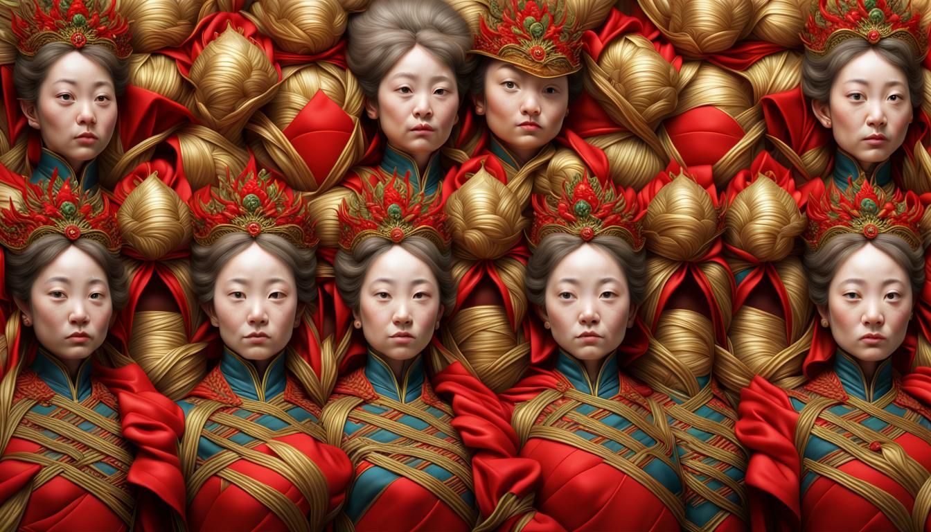 Empress Dowager Mu in Traditional Chinese Attire