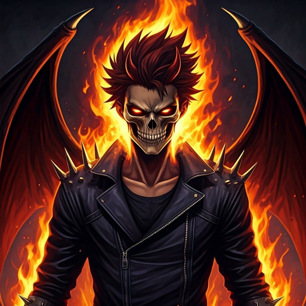 Issei Hyodo and Ghost Rider Fusion Art