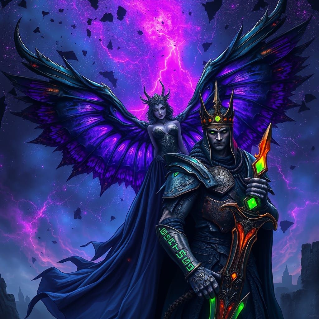 The Void Princess in Dark Cosmic Horror Style