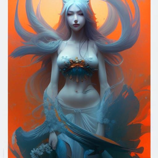Stunning Kumiho Art Nouveau Digital Painting