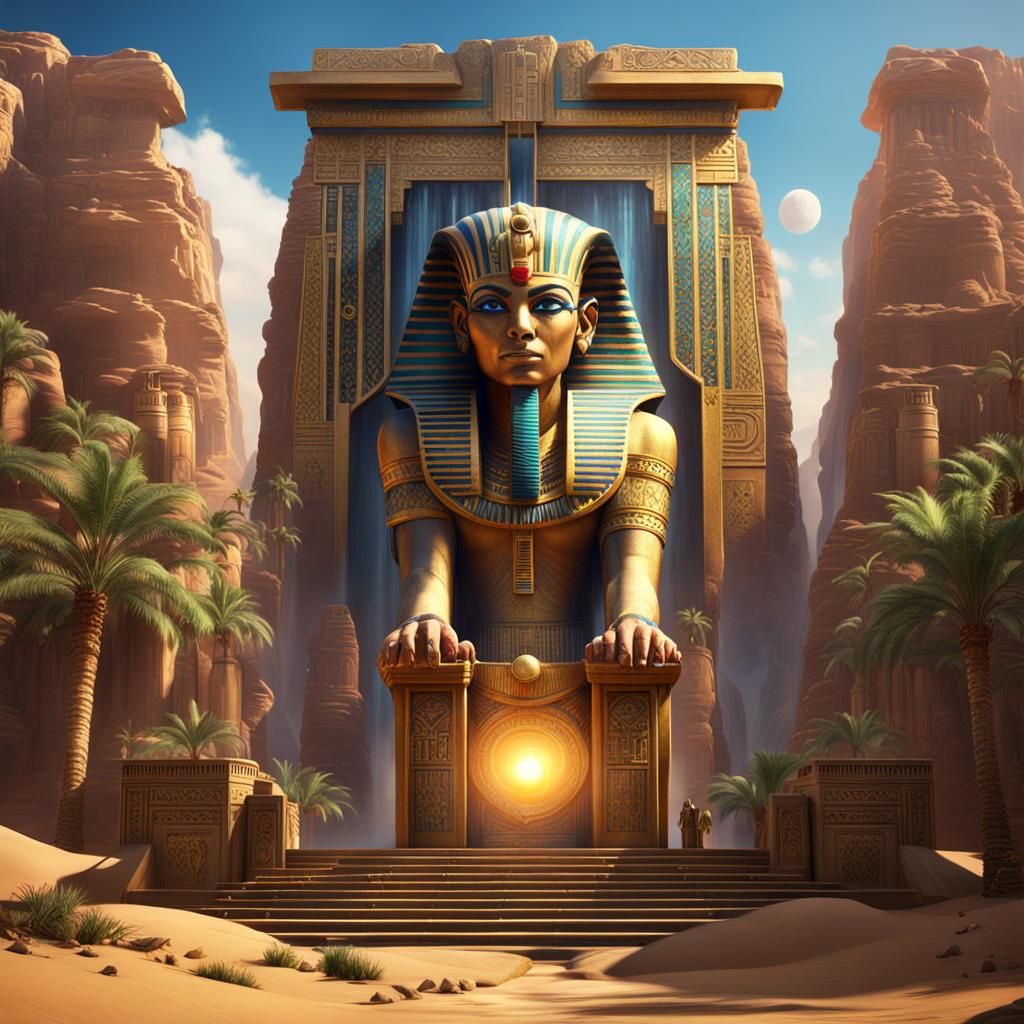 North Star Egyptian Eye Waterfall: Matte Painting