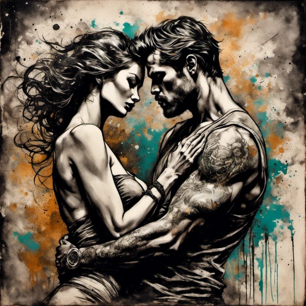 Lovers in the throws of ecstasy