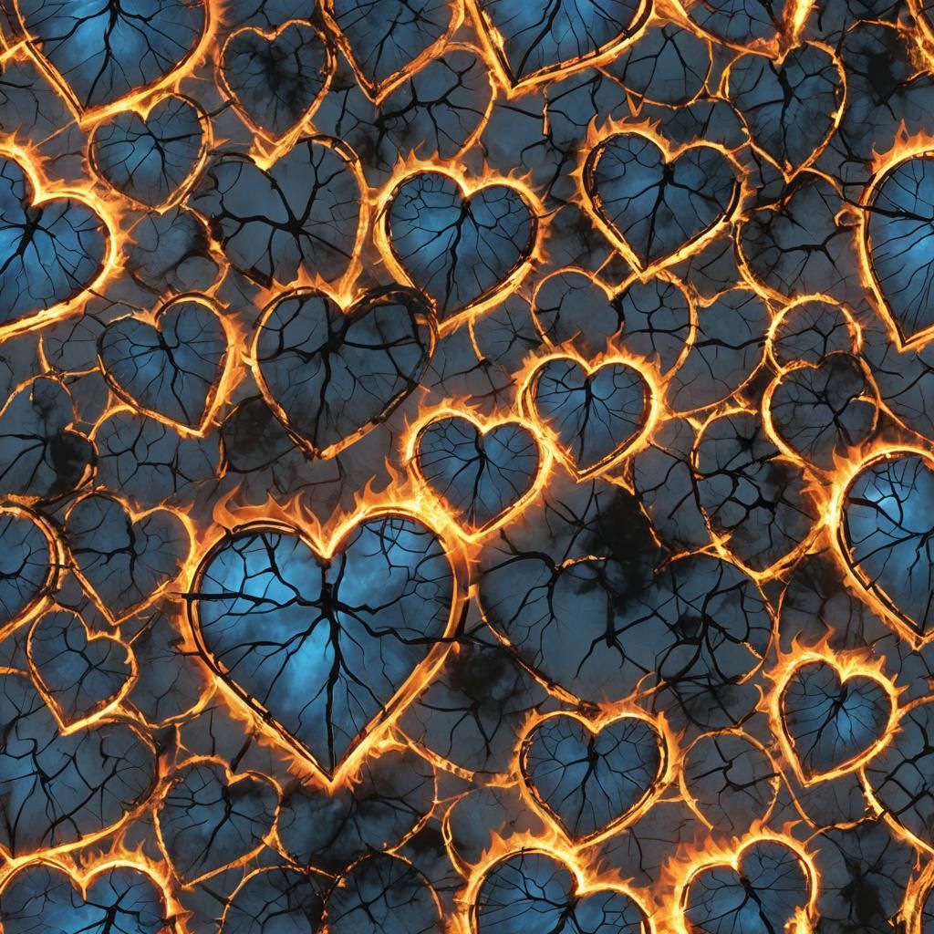 Broken Heart Ablaze with Electric Light