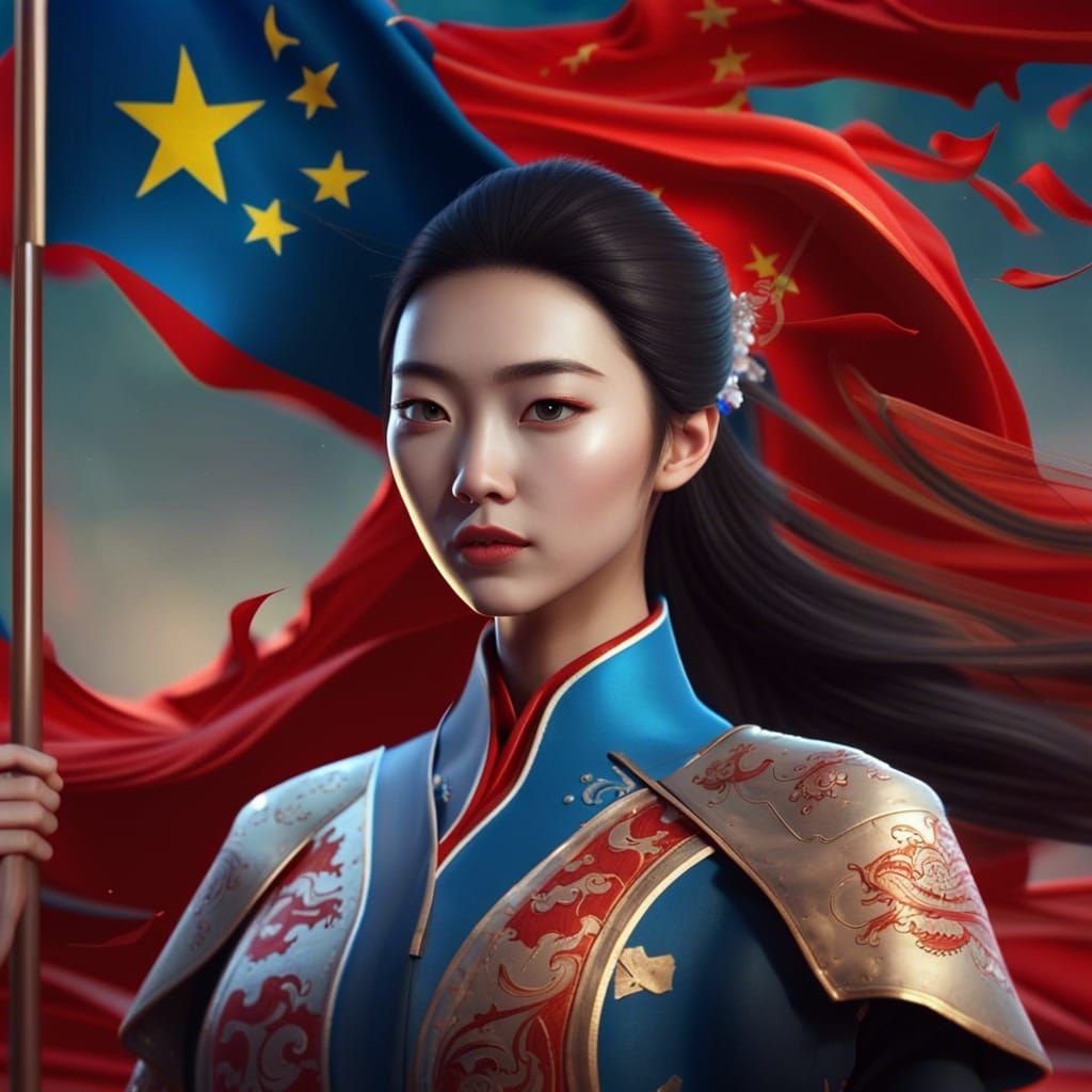 Attractive 3D Animation of Young Chinese Woman